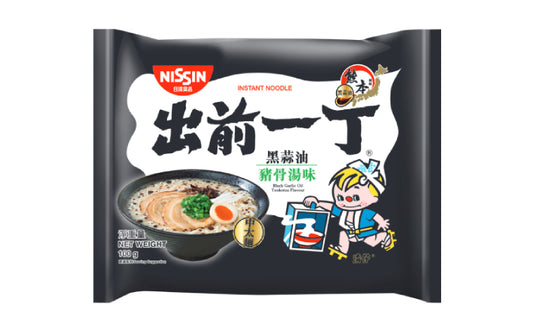 NISSIN- Demae Iccho Instant Noodles [Black Garlic Oil Tonkotsu Flavour] (5 packs) 100g*5