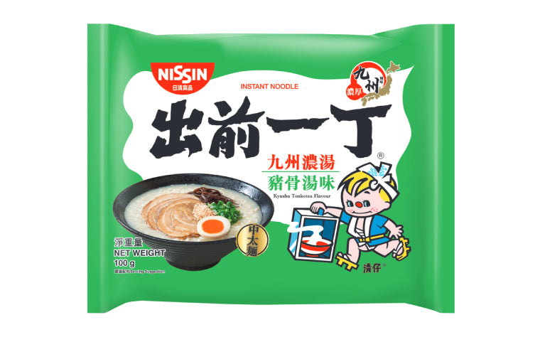 NISSIN- Demae Iccho Instant Noodles [Kyushu Tonkotsu Flavour]  (5 packs) 100g*5