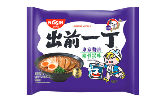 NISSIN- Demae Iccho Instant Noodles [Tokyo Shoyu Tonkotsu Flavour]  (5 packs) 100g*5