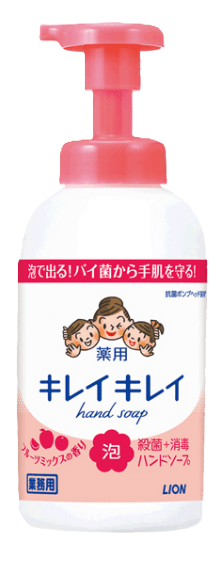 LION獅王- KIREI KIREI 兒童泡泡消毒洗手液 [水果香] 550ml (特大裝)