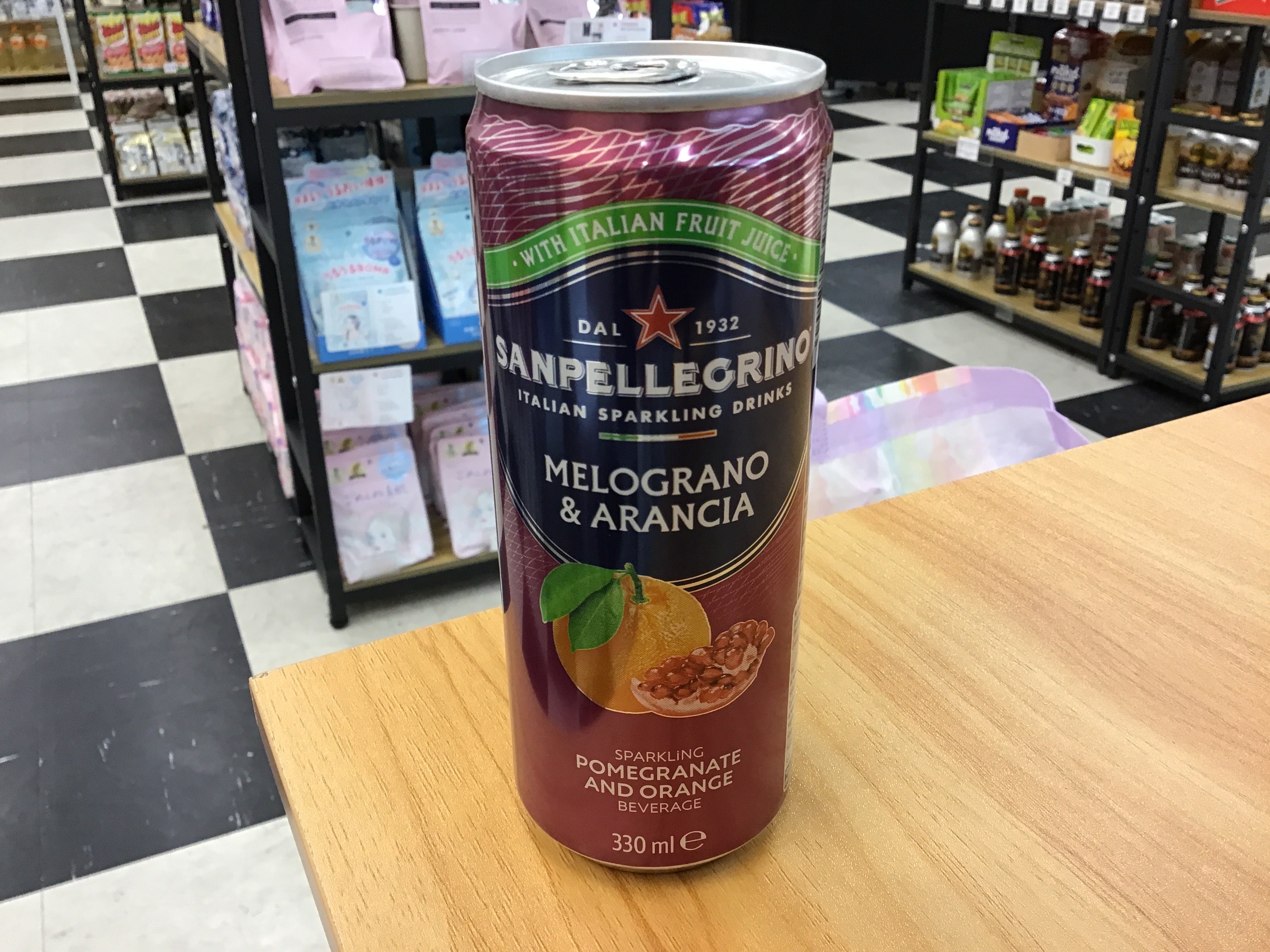 POS Sanpellegrino Sparkling Pomegranate And Orange Beverage