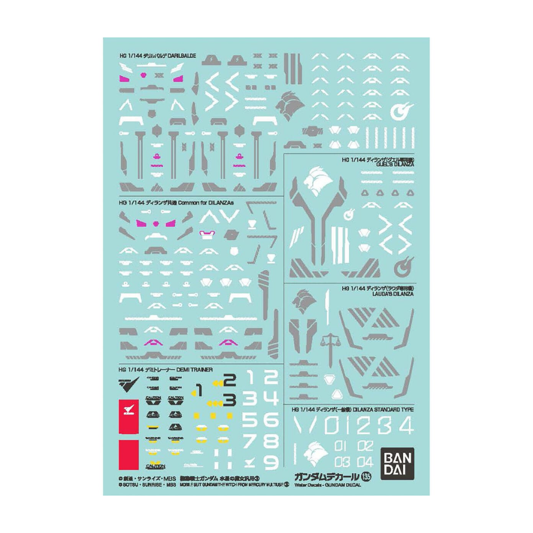 Gundam Decal No.135 The Witch from Mercury Multiuse 3