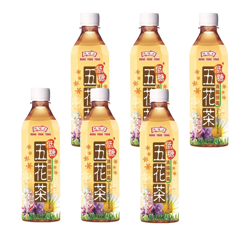 鴻福堂五花茶 500 ml - 6支