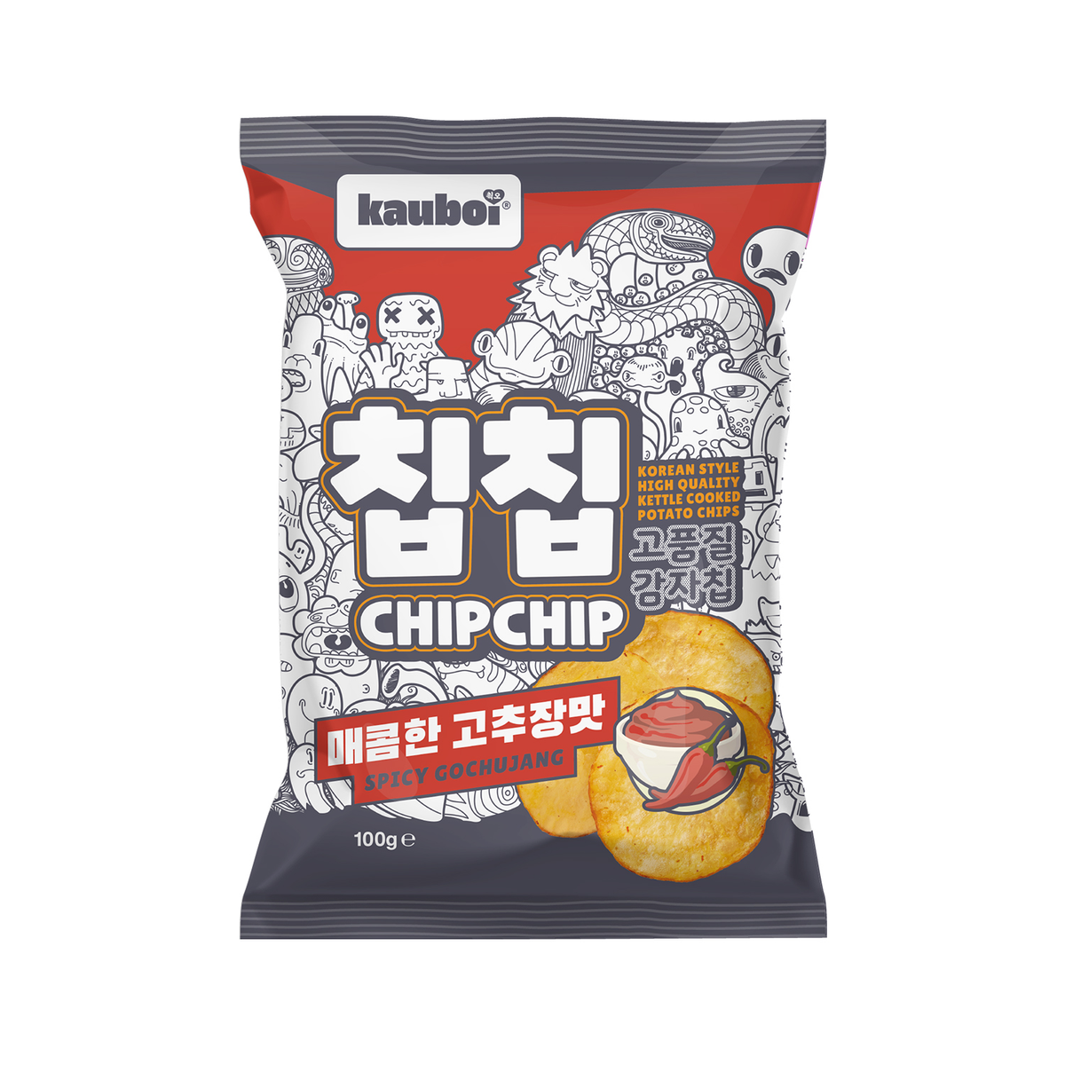 KAUBOI- Chip Chip薯片 [韓式辣醬味] 100g
