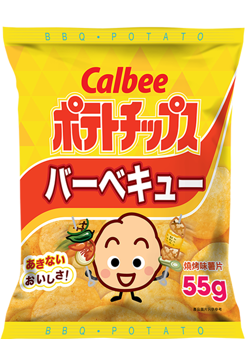 Calbee BBQ Potato Chips 55g (1 pack)