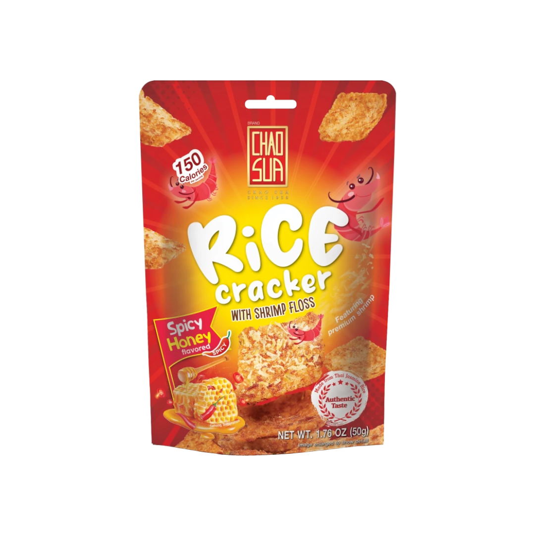 CHAO SUA- Bite Sized Rice Cracker [Hot Honey Shrimp] 50g