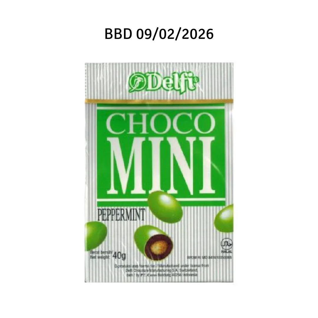 Delfi- 迷你朱古力豆[薄荷]40g(BBD 09/02/2026)