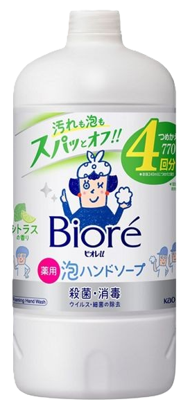 KAO花王- Biore碧柔 泡沫洗手液 [綠色-柑橘香] 770ml(補充裝)