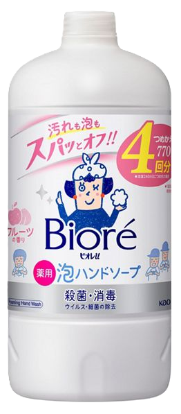 KAO花王- Biore碧柔 泡沫洗手液 [粉紅-水果香] 770ml(補充裝)