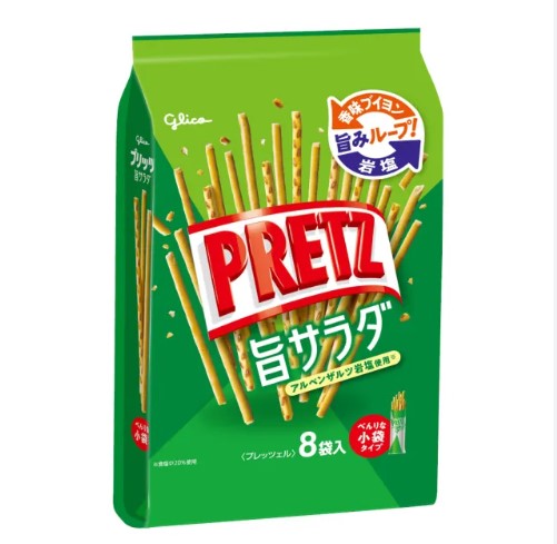 固力果 GLICO PRETZ 家庭百力滋 沙律味 8袋入 日版