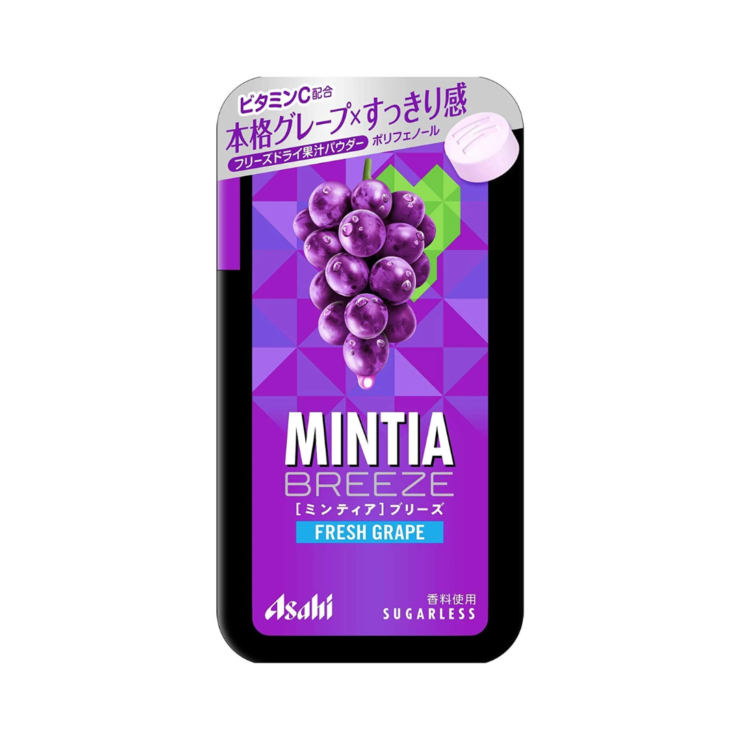 ASAHI朝日- Mintia Breeze無糖隨身薄荷糖 [提子味] 22g