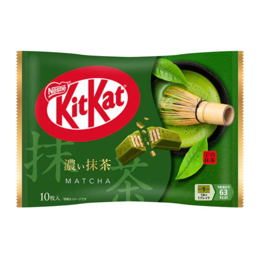 雀巢- 日版Kitkat迷你朱古力威化餅[特濃 宇治抹茶味] (10枚)