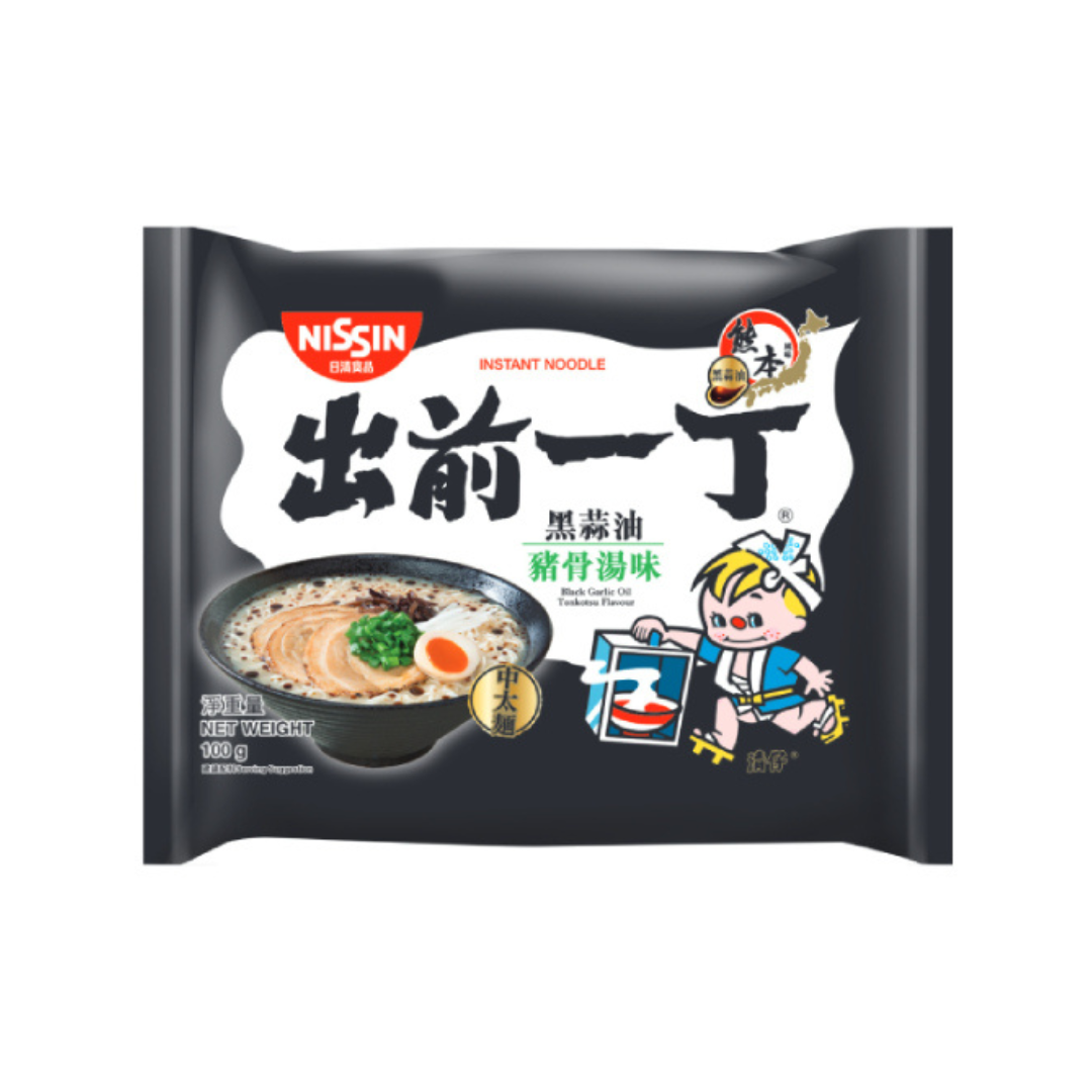 港版出前一丁- 湯麵[黑蒜油豬骨湯味] (5包) 100g*5
