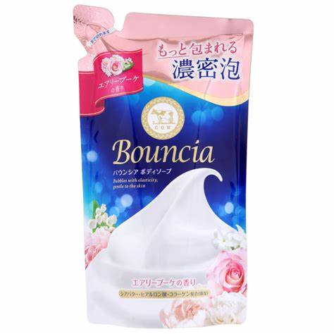 牛乳石鹼- Bouncia濃密泡沫沐浴乳[粉紅花香] 360ml (補充裝)