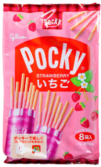 固力果 GLICO PRETZ- 家庭裝百力茲[士多啤梨味] 8包裝