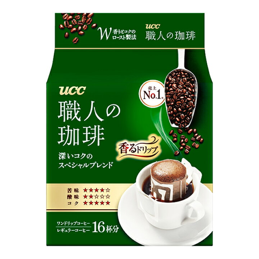 UCC- Drip Coffee With Hanging Ear Filter [Soft & Smooth] 7g x18 cups