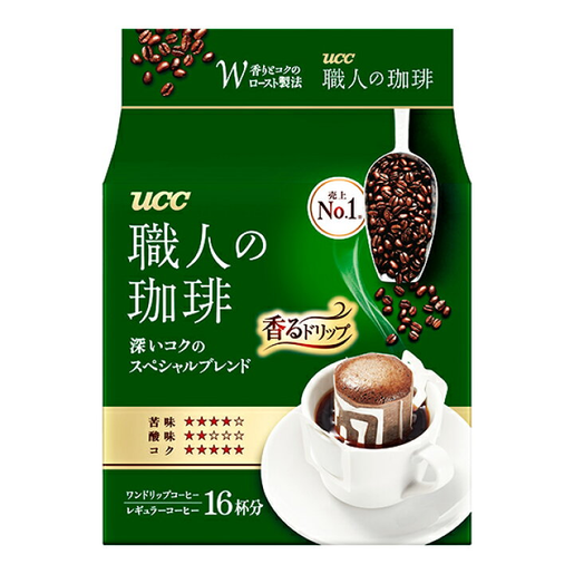 UCC- Drip Coffee With Hanging Ear Filter [Soft & Smooth] 7g x16 cups