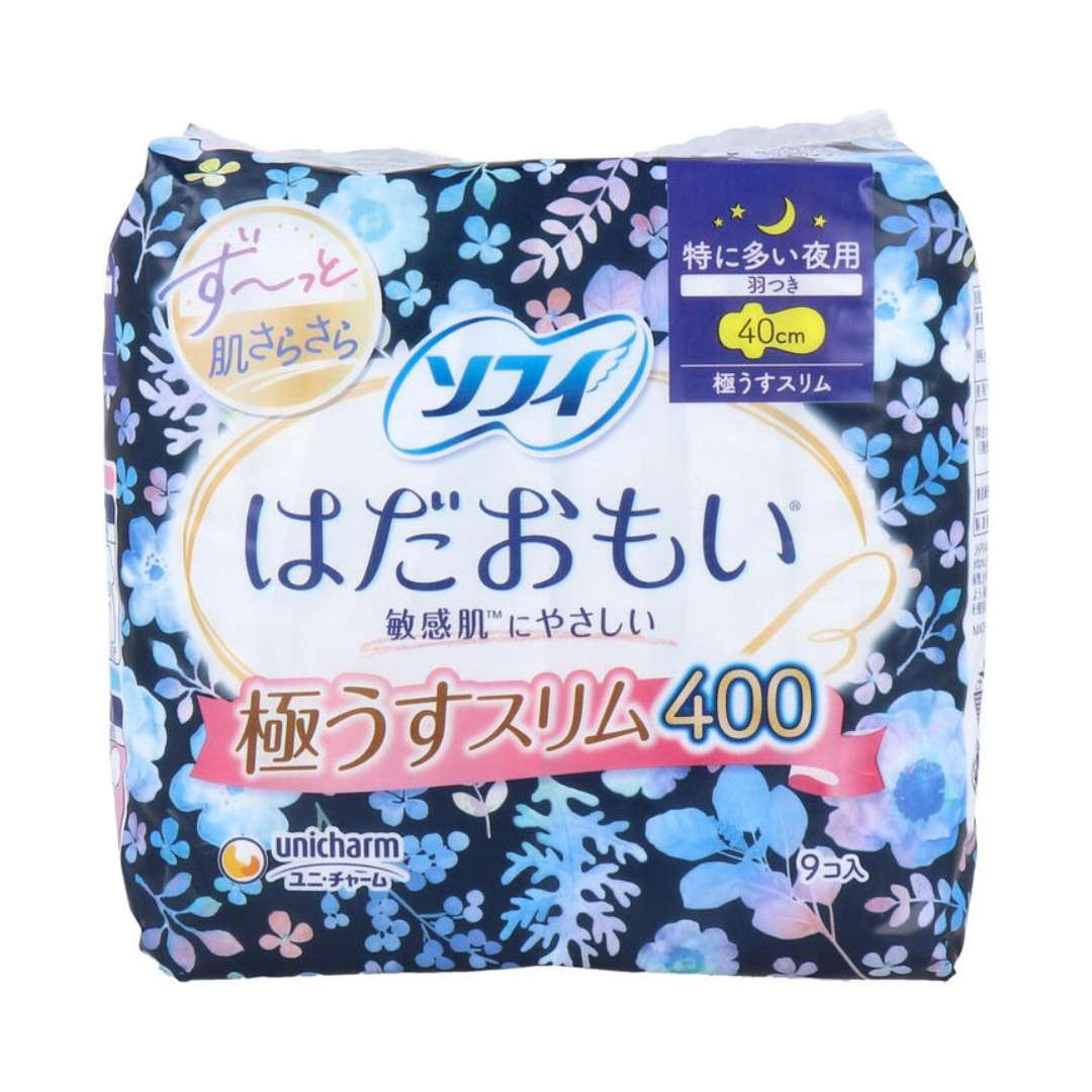 UNICHARM-蘇菲 極薄纖細特長夜用衛生巾40cm x9片