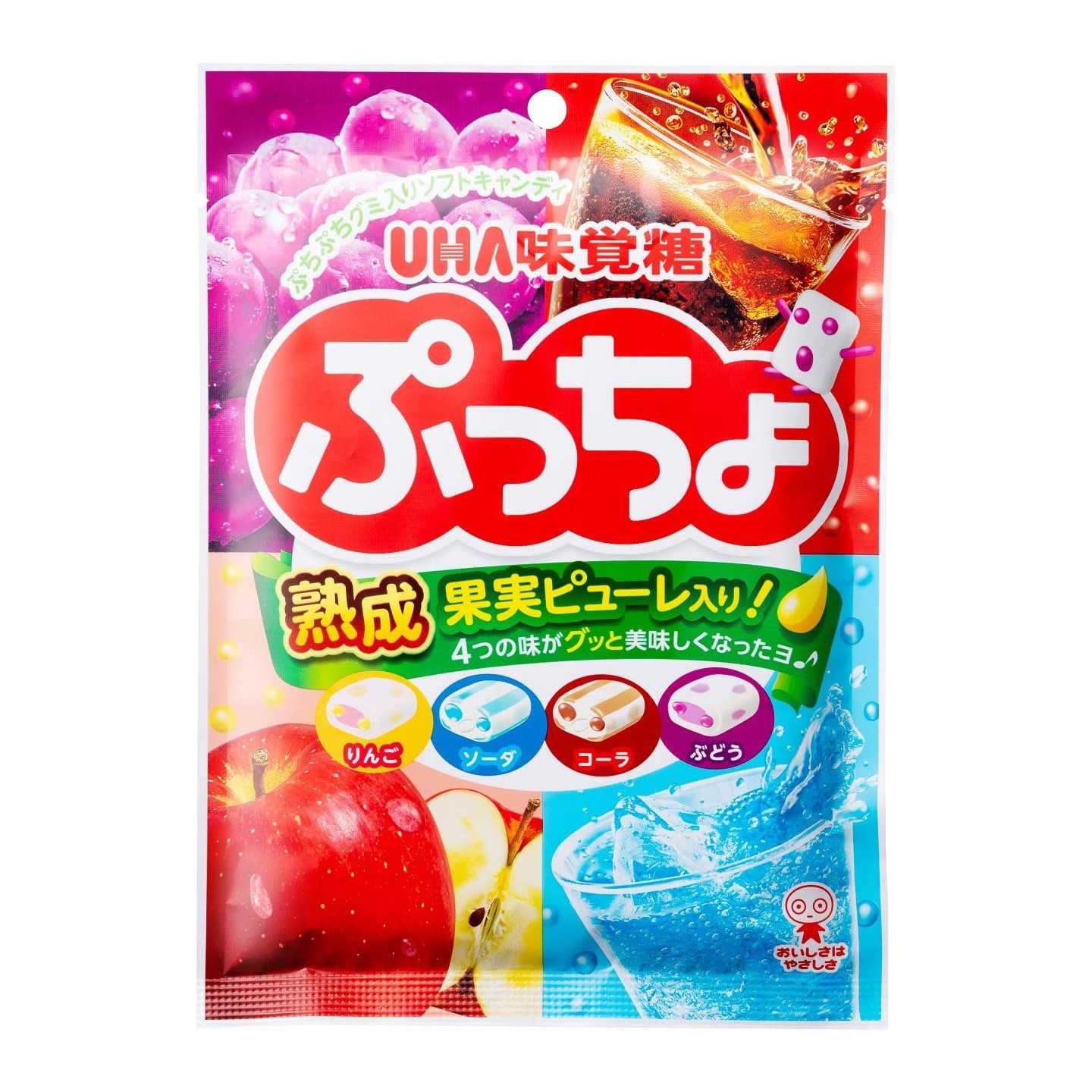UHA MIKAKUTO - PUCHO Soft Candy [4 Types Assorted Flavour] 93g